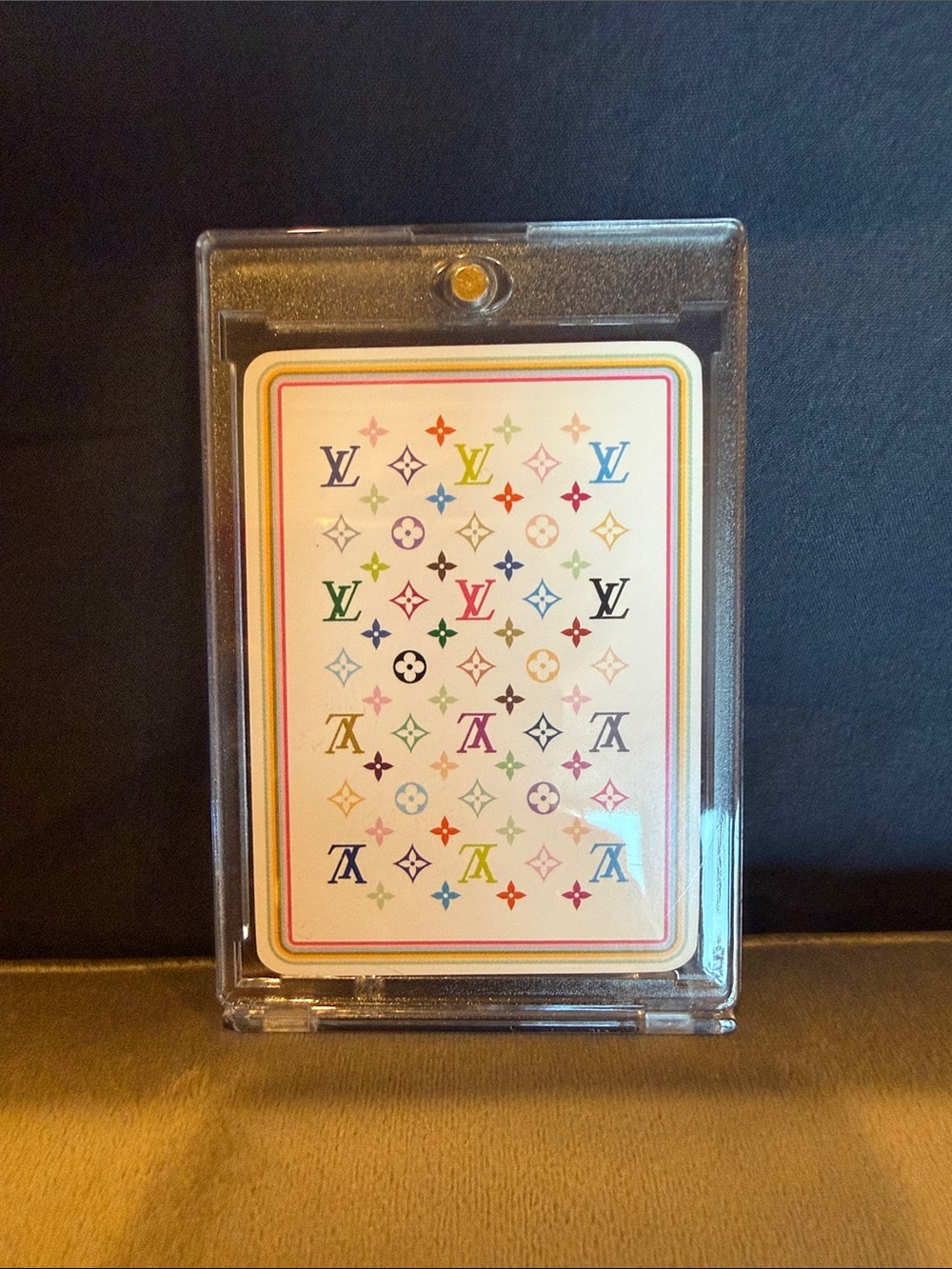Louis Vuitton Multicolor Murakami Monogram Queen Q Card in Clear Case